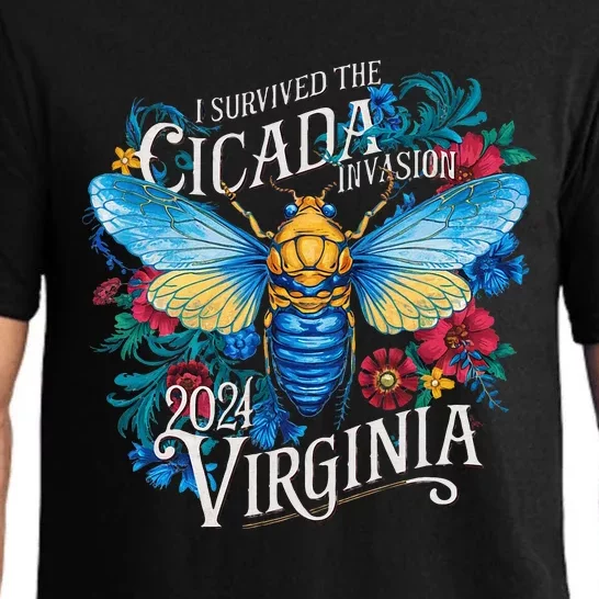 I Survived The Cicada Invasion Virginia 2024 Brood Xix Xiii Pajama Set