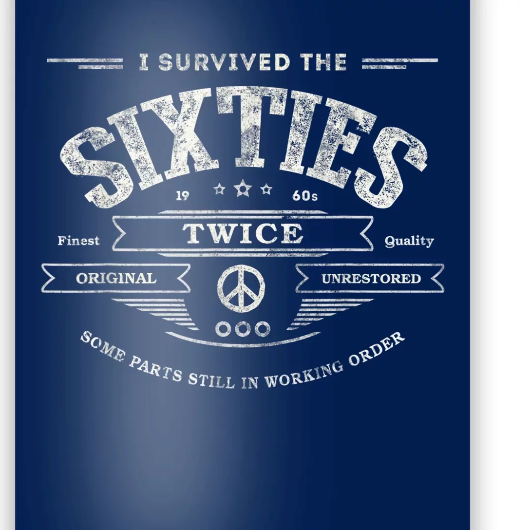 I Survived The Sixties Twice Built In 60s 60th Birthday Poster