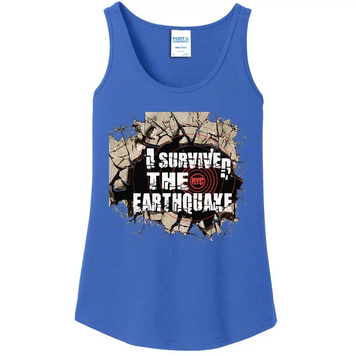 I Survived The New York Earthquake Ladies Essential Tank