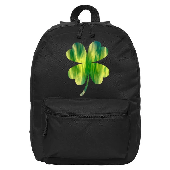 Irish Shamrock Tie Dye Happy St Patrick's Day Go Lucky Gift 16 in Basic Backpack