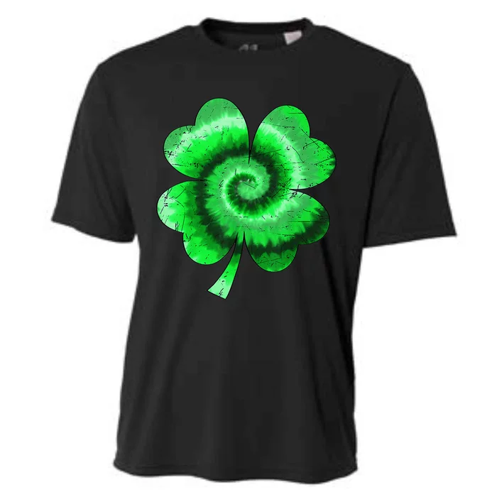 Irish Shamrock Tie Dye Happy St Patrick's Day Go Lucky Cooling Performance Crew T-Shirt