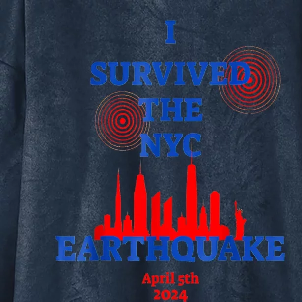 I Survived The Nyc Earthquake Hooded Wearable Blanket