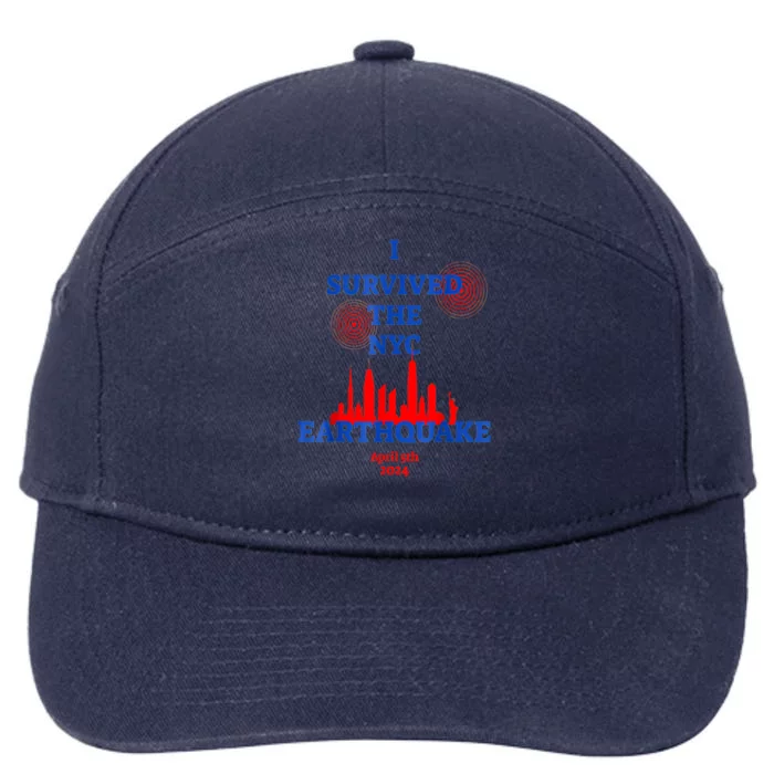 I Survived The Nyc Earthquake 7-Panel Snapback Hat