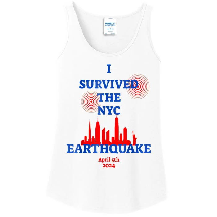 I Survived The Nyc Earthquake Ladies Essential Tank