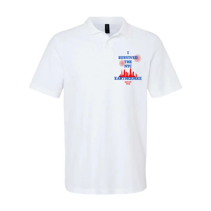 I Survived The Nyc Earthquake Softstyle Adult Sport Polo