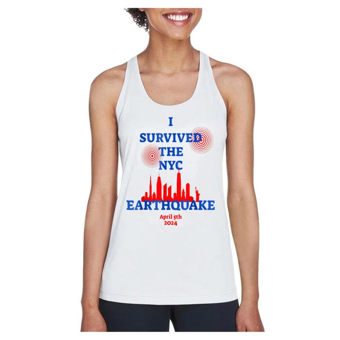 I Survived The Nyc Earthquake Women's Racerback Tank