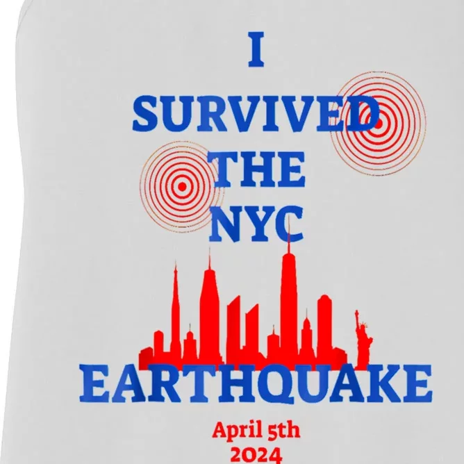 I Survived The Nyc Earthquake Women's Racerback Tank