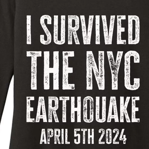 I Survived The Nyc Earthquake In April 5th 2024 Womens CVC Long Sleeve Shirt