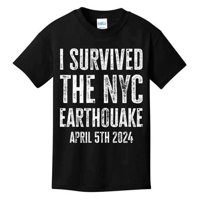 I Survived The Nyc Earthquake In April 5th 2024 Kids T-Shirt