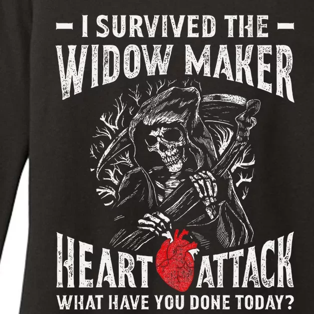 I Survived The Widow Maker Heart Attack Heart Disease Womens CVC Long Sleeve Shirt