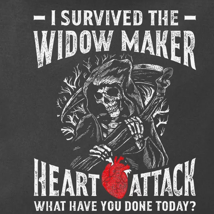 I Survived The Widow Maker Heart Attack Heart Disease Zip Tote Bag