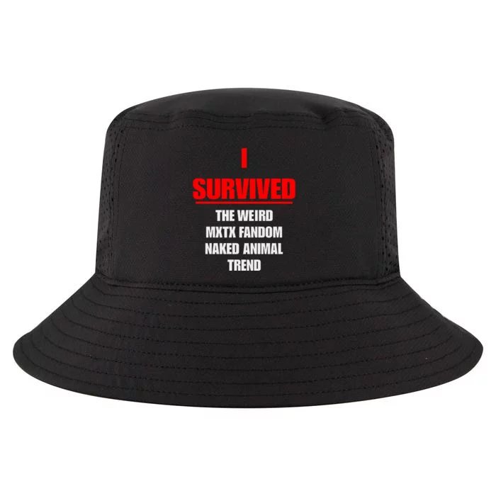 I Survived The Weird Mxtx Fandom Naked Animal Trend Cool Comfort Performance Bucket Hat