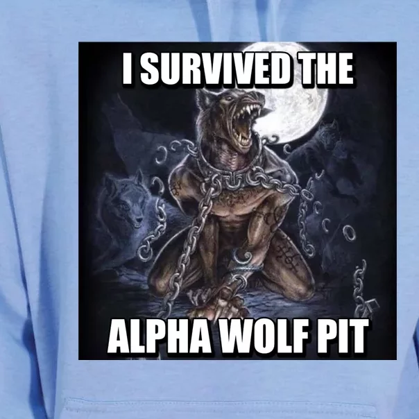 I Survived The Alpha Wolf Pit Unisex Surf Hoodie