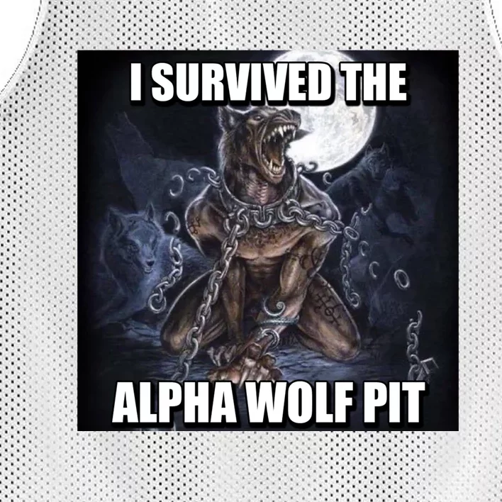 I Survived The Alpha Wolf Pit Mesh Reversible Basketball Jersey Tank