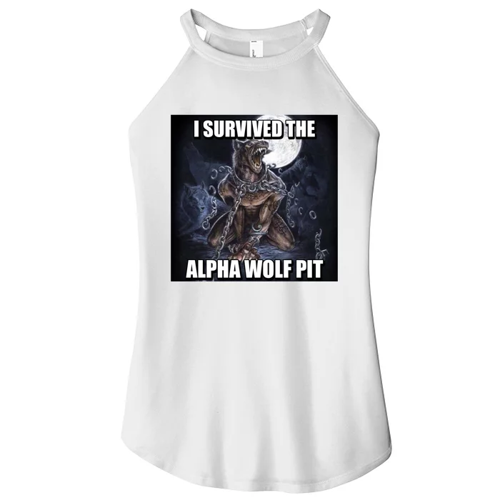 I Survived The Alpha Wolf Pit Women’s Perfect Tri Rocker Tank