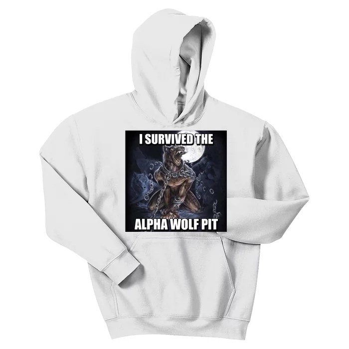 I Survived The Alpha Wolf Pit Kids Hoodie