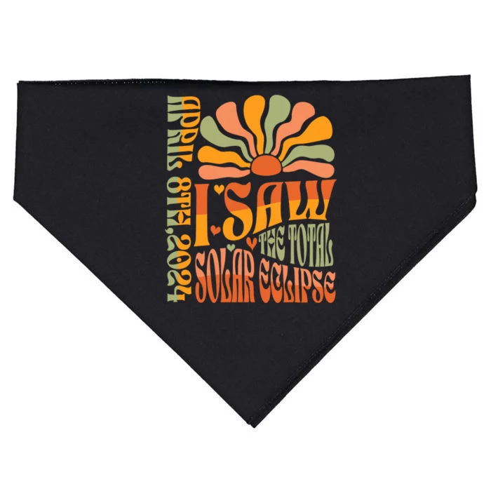 I Saw The Eclipse April 8 2024 USA-Made Doggie Bandana