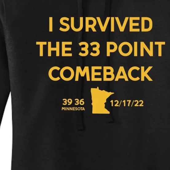 I Survived The 33 Point Comeback Football Women's Pullover Hoodie