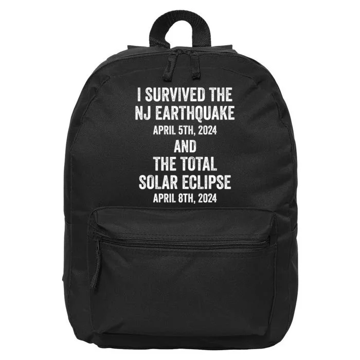 I Survived The Nj Earthquake And The Total Solar Eclipse 2024 16 in Basic Backpack