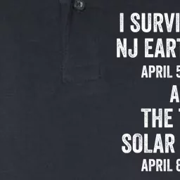 I Survived The Nj Earthquake And The Total Solar Eclipse Softstyle Adult Sport Polo