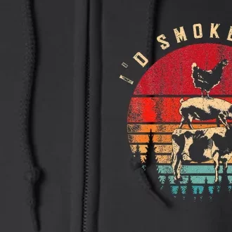 Id Smoke That Funny Smoked Meat BBQ Chef Barbecue Full Zip Hoodie