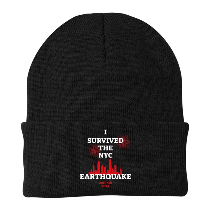 I Survived The Nyc Earthquake 2024 Knit Cap Winter Beanie