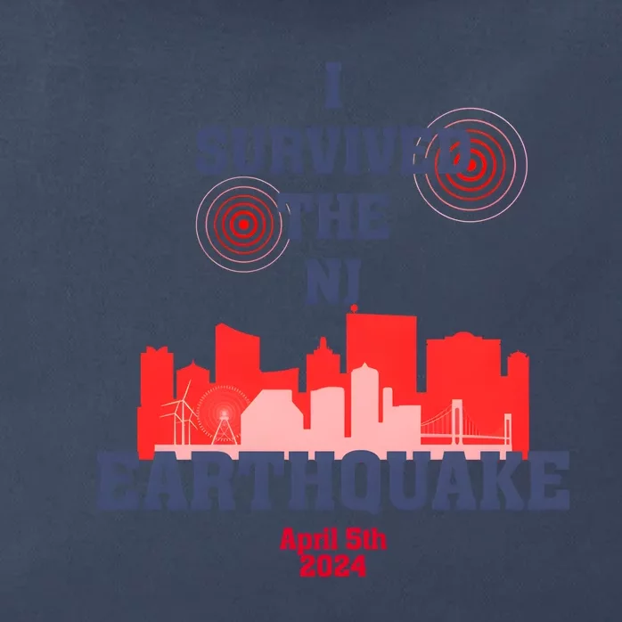 I Survived The Nj Earthquake And The Total Solar Eclipse Zip Tote Bag