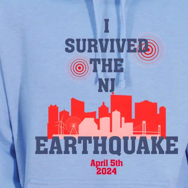 I Survived The Nj Earthquake And The Total Solar Eclipse Unisex Surf Hoodie