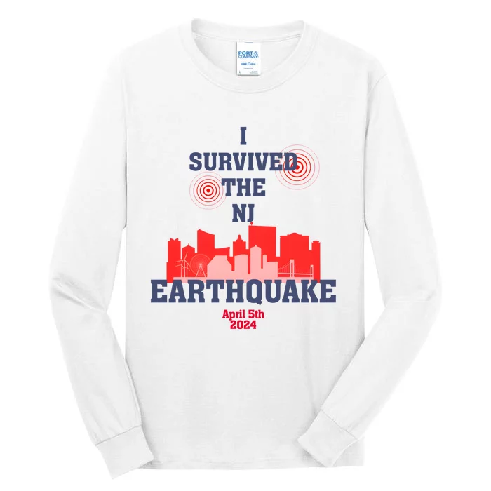 I Survived The Nj Earthquake And The Total Solar Eclipse Tall Long Sleeve T-Shirt