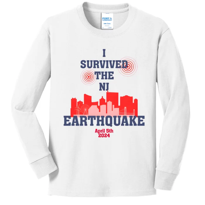 I Survived The Nj Earthquake And The Total Solar Eclipse Kids Long Sleeve Shirt