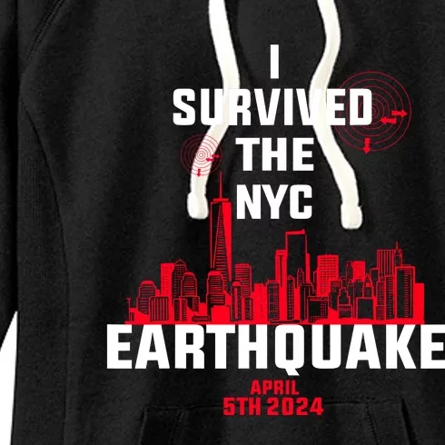 I Survived The Nyc Earthquake 2024 Women's Fleece Hoodie