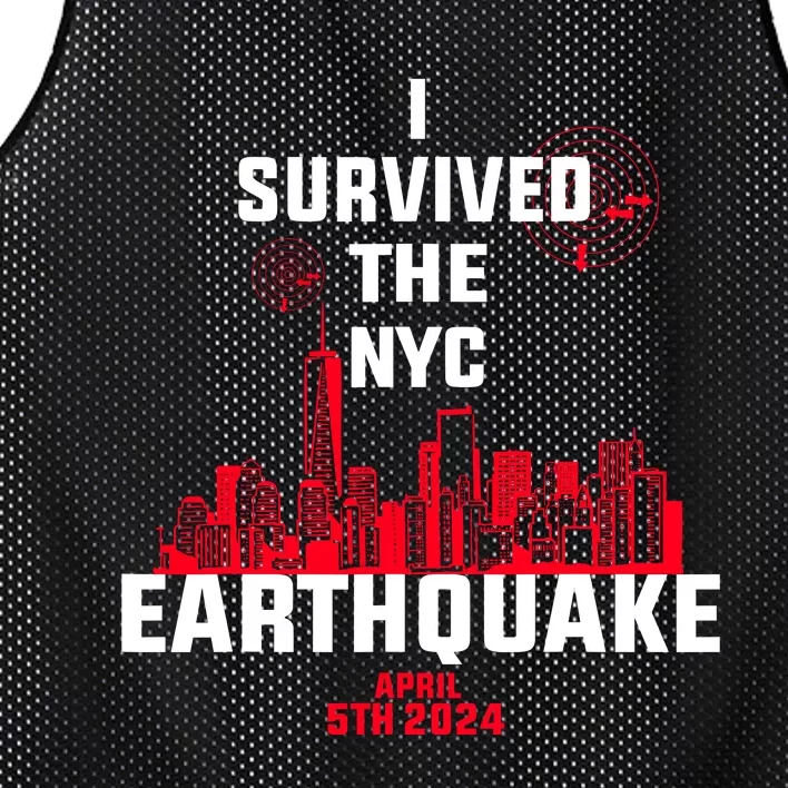 I Survived The Nyc Earthquake 2024 Mesh Reversible Basketball Jersey Tank