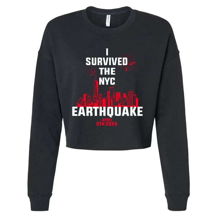 I Survived The Nyc Earthquake 2024 Cropped Pullover Crew