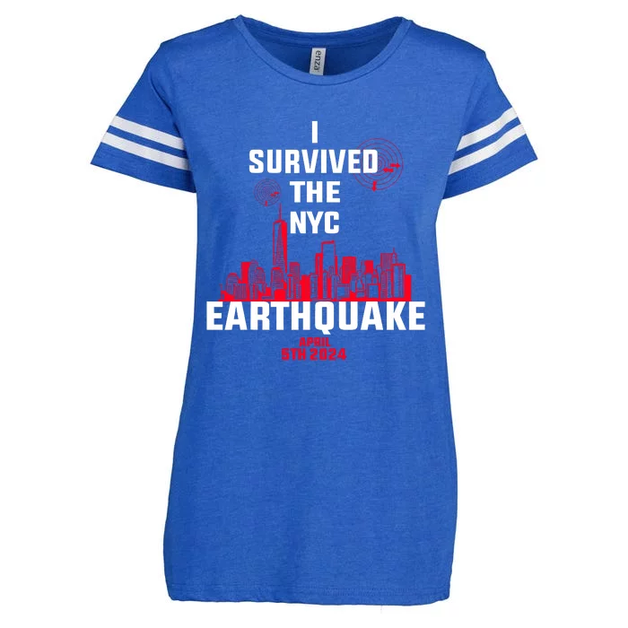 I Survived The Nyc Earthquake 2024 Enza Ladies Jersey Football T-Shirt