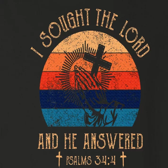 I Sought The Lord And He Answered Me Cross Bible Christian Toddler Long Sleeve Shirt