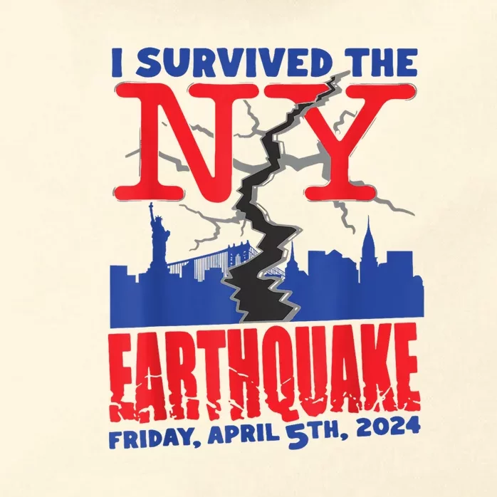 I Survived The Nyc Earthquake Zip Tote Bag