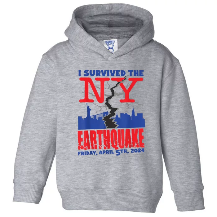 I Survived The Nyc Earthquake Toddler Hoodie