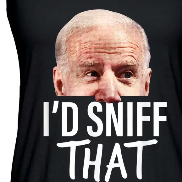 I'd Sniff That. Anti Joe Biden Tshirt Funny Parody Ladies Essential Flowy Tank