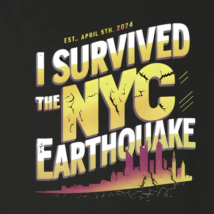 I Survived The Nyc Earthquake April 5 2024 Toddler Long Sleeve Shirt