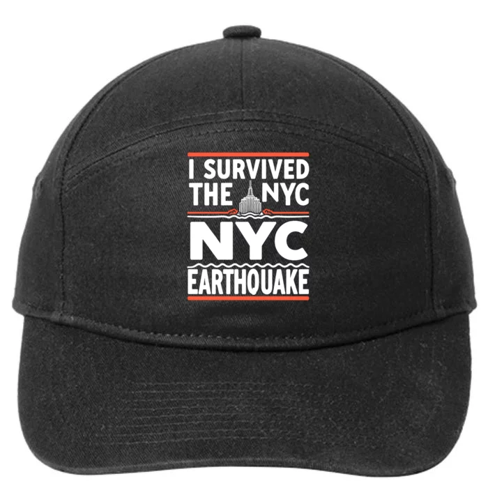 I Survived The Nyc Earthquake April 5 2024 7-Panel Snapback Hat