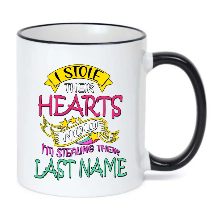 I Stole Their Hearts Now IM Stealing Their Last Name Black Color Changing Mug