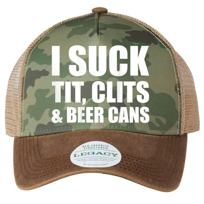 I Suck Tit Clits & Beer Cans Legacy Tie Dye Trucker Hat