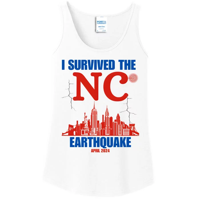 I Survived The Nyc Earthquake April 5 2024 Ladies Essential Tank