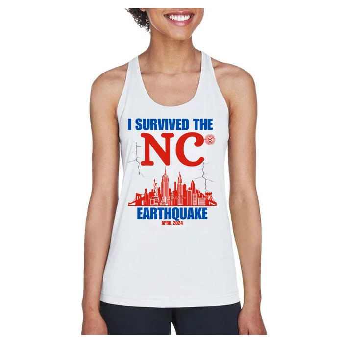 I Survived The Nyc Earthquake April 5 2024 Women's Racerback Tank