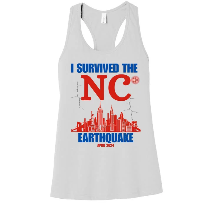 I Survived The Nyc Earthquake April 5 2024 Women's Racerback Tank