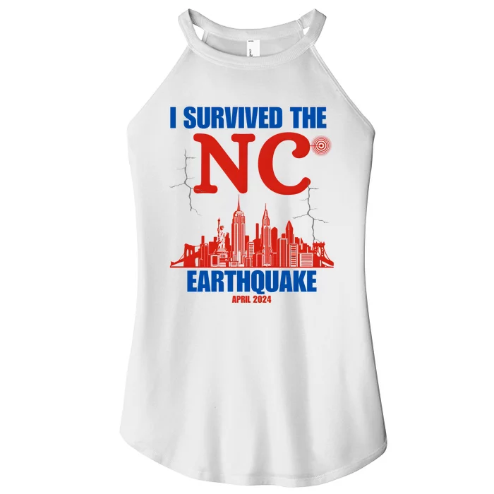 I Survived The Nyc Earthquake April 5 2024 Women’s Perfect Tri Rocker Tank