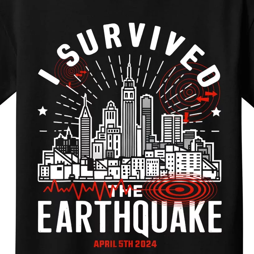 I Survived The Nyc Earthquake April 5 2024 Kids T-Shirt