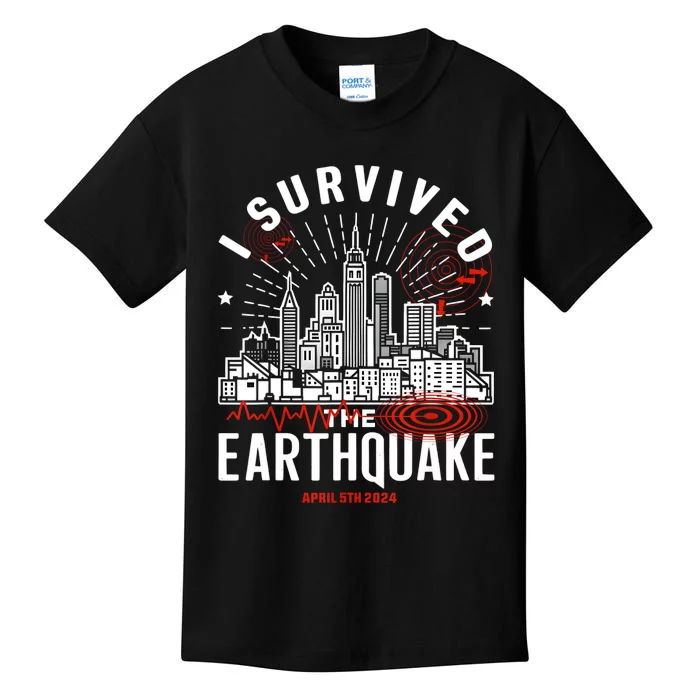 I Survived The Nyc Earthquake April 5 2024 Kids T-Shirt