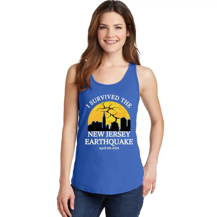 I Survived The Nj Earthquake April 2024 New Jersey 4.8 Ladies Essential Tank