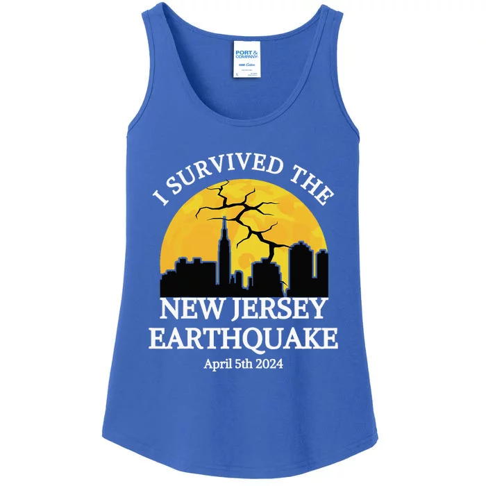 I Survived The Nj Earthquake April 2024 New Jersey 4.8 Ladies Essential Tank